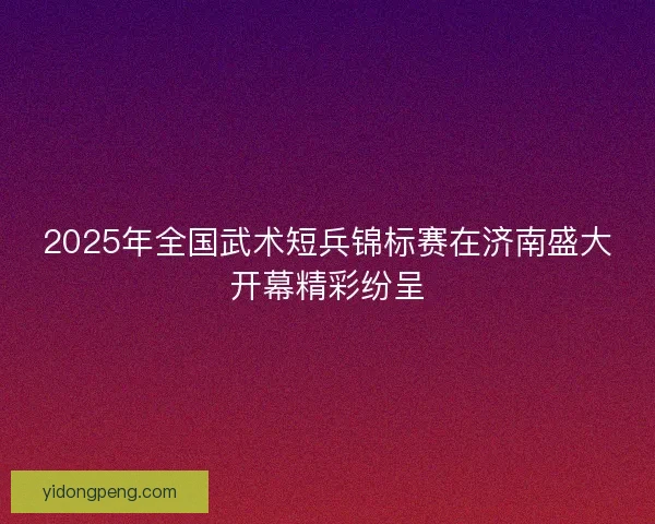 2025年全国武术短兵锦标赛在济南盛大开幕精彩纷呈