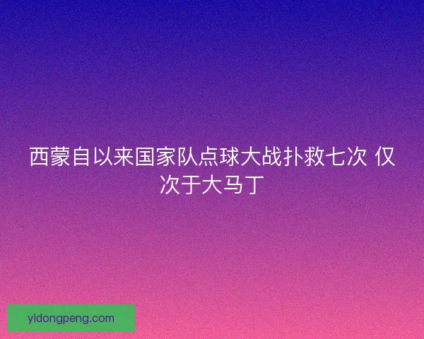 西蒙自以来国家队点球大战扑救七次 仅次于大马丁